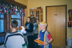 Avslutning av leseprosjekt med overnatting p� skolen