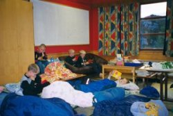 Avslutning av leseprosjekt med overnatting p� skolen